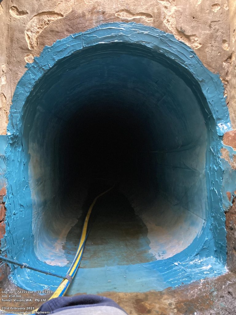 The repaired culvert drain 